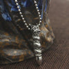 Man Stainless Steel Necklace dragon column Bullet Pendant Necklaces Leather beads chain Women Fine Jewelry Necklaces N004