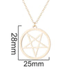 Yiustar-collar satánico con trampa del diablo, pentagrama, estrella de cinco puntas, colgante antiguo Retro, joyería de acero inoxidable, joyería para regalo diario