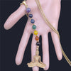 Yoga Buddha 7 Color Chakra Stone Stainless Steel Chain Necklaces Women Gold Color Long Necklaces Jewelry gargantilla N1211S04