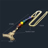 Yoga Buddha 7 Color Chakra Stone Stainless Steel Chain Necklaces Women Gold Color Long Necklaces Jewelry gargantilla N1211S04