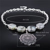 Yoga Lotus Flash Stone Stainless Steel Choker Necklace for Women Silver Color Big Beads Necklaces Jewelry bijoux femme NXS054