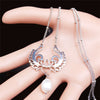Yoga Lotus Freshwater Pearl Stainless Steel Necklace Silver Color Necklace Pendant Women Jewelry collares colier femme N4449S04