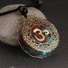 Yoga OM Healing Orgonite Pendant Necklace Men Women Reiki 7 Chakra Colorful Chip Stone Orgone Necklaces 2021 Jewelry