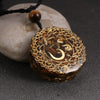 Yoga OM Healing Resin Crystal Energy Orgone Pendant Necklace Chip Tiger Eye Stone Round Pendants Reiki Necklaces For Men Women