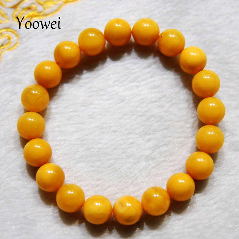 10/11/12mm Amber Bracelet Supplies Certificated Round Beads Luxury Precious Stone Baltic Natural Amber Jewelry Wholesale
