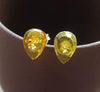 100% Amber Earrings Wholesale 3 Optional Tiny Teardrop Chic Creative Natural Baltic Amber Stud Earrings Jewelry Supplies