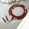 108 Beads Natural Amber Bracelets for Yoga Buddha Mala Beads Round Amber Prayer Bracelet Meditation Jewelry Ambre pulsera