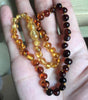 10pcs/set New 32cm Natural Amber Teething Necklace for Baby 100% Real Custom Original Baltic Amber Jewelry Wholesale