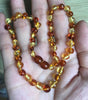 10pcs/set New 32cm Natural Amber Teething Necklace for Baby 100% Real Custom Original Baltic Amber Jewelry Wholesale
