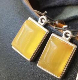 3 Colors Baltic Amber Earrings Etsy Supplier Women Unique Square Shape Dangling Genuine Natural Amber Jewelry Wholesale