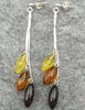 4 Style Natural Amber Earrings for Women S925 Silver 65mm Long Drop Dangling Earrings Gift Baltic Amber Jewelry Wholesale