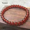 6mm Natural Amber Bracelet Cherry Rounded Beads Female Luxury Gift Original Baltic Precious Stone Amber Jewelry Wholesale