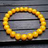 8mm Amber Bracelet Supplies Round Beads Natural Gems Female Luxury Original Baltic Precious Stone Amber Jewelry Wholesale