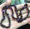 9 Colors Baltic Amber Necklace Wholesale Baby Adult Natural Amethyst Quartz 6mm Gemstone Amber Bracelet Jewelry Supplier