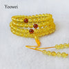 Amber 108 Beads Bracelet 5mm-7mm Natural Baltic Amber Stone Great Gift Prayer Meditation Buddhist Jewelry for Women Men