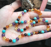 Amber Teething Necklace for Baby Adult Certificate Authenticity Gems Natural Amber Stone Necklace Baby Jewelry Wholesale