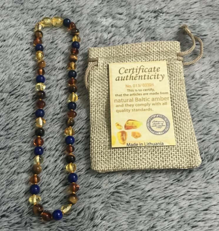 Baby Amber Teething Necklace for Adult Gifts Amethyst Gems Women Jewelry Baltic Natural Amber Bracelet/Necklace Wholesale