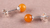 Baltic Amber Earring 100% Natural Amber Jewelry Certificated Authenticity Honey Gold Flower Round Beads Stud Earrings