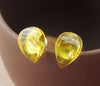 Baltic Pure Amber Earrings for Etsy Jewelry Supplier Tiny Teardrop Shape Creative Natural Amber Stud Earrings Wholesale