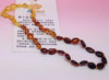 Bean Amber Necklace for Baby Olive Shape Beads Factory Unique Designs Natural Baby Amber Teething Jewelry for Kids Gifts