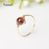 Brand Baltic Round Amber Rings for Women Genuine Gems Natural Amber Ring Unique Gift Handmade Jewelry Anillos Wholesale