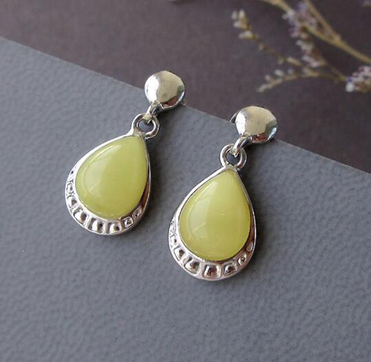 Butterscotch Amber Earrings for Gifts Authentic Natural Beads Drop Earring European Women Design Baltic Amber Ear Jewelry