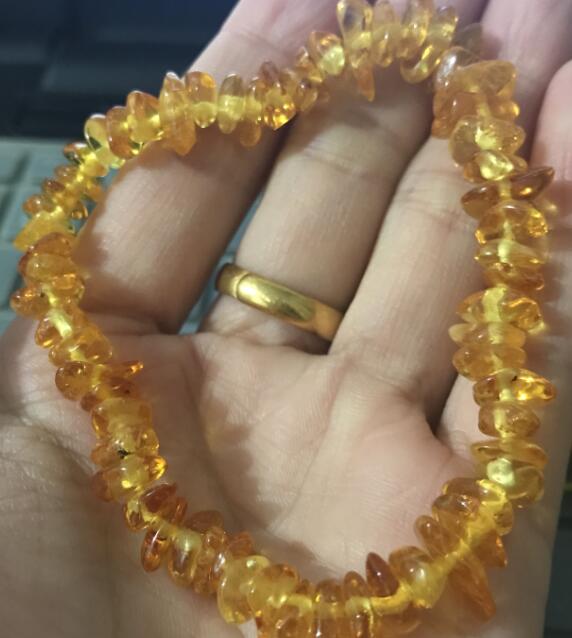 Chips Amber Bracelet Elastic Design Irregular Natural Multicolor Bead Baltic Chips Adult Bracelet Amber Jewelry Wholesale