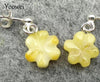 Flower Amber Earrings Certificated Authenticity Dangling Earrings Baltic Genuine Natural Amber Jewelry pendientes ambar