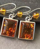 Genuine Geometric Amber Earrings for Women 3 Color Drop Dangling Earrings Original Baltic Natural Amber Jewelry Wholesale