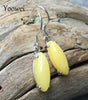 Genuine Natural Amber Earrings for Women Chic Oval Drop Dangling Earring Supplier Original Baltic Amber Jewelry Wholesale