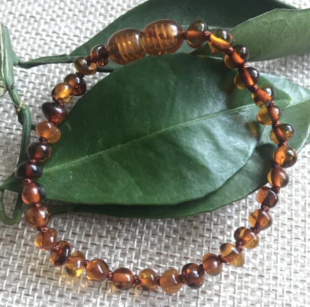 Natural Amber Bracelet/Anklet for Gift Women Amber Bracelet Baltic 4mm Small Beads Baby Teething Custom Jewelry Wholesale