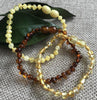 Natural Amber Bracelet/Anklet for Gift Women Amber Bracelet Baltic 4mm Small Beads Baby Teething Custom Jewelry Wholesale