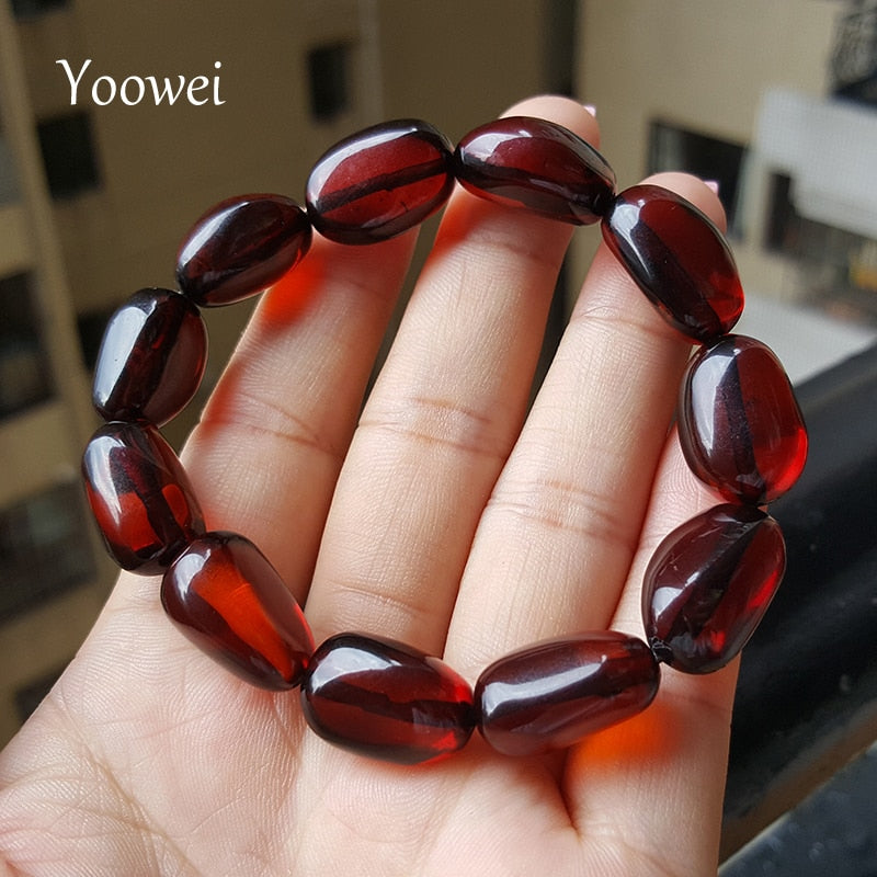 Natural Amber Bracelet Baltic Genuine Amber Beads Original Amber Jewelry for Women Men Gifts Unique Bracelets Boutique