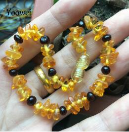 Natural Amber Jewelry Wholesale Baltic Genuine Beads Original Gems Handmade diy Amber Chips Bracelet/ Necklace for Unisex