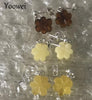 Plum Flower Amber Earrings Baltic Genuine Natural Amber Jewelry Gift pendientes ambar Folk Style Unique Earring Wholesale