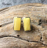 Small Amber Earrings for Women 5 Color Chic Mini Geometric Stud Earring Trendy Baltic Natural Amber Jewelry Wholesale
