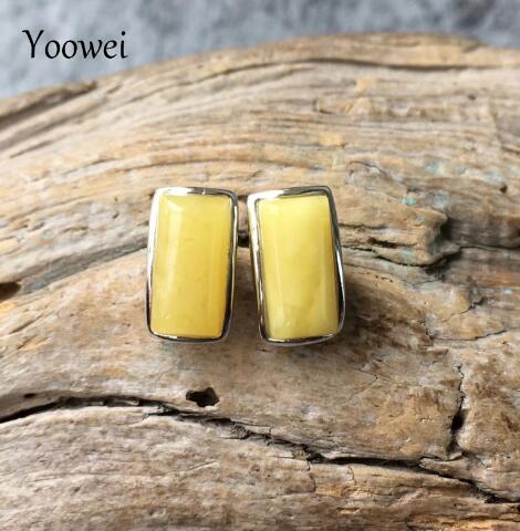 Small Amber Earrings for Women 5 Color Chic Mini Geometric Stud Earring Trendy Baltic Natural Amber Jewelry Wholesale