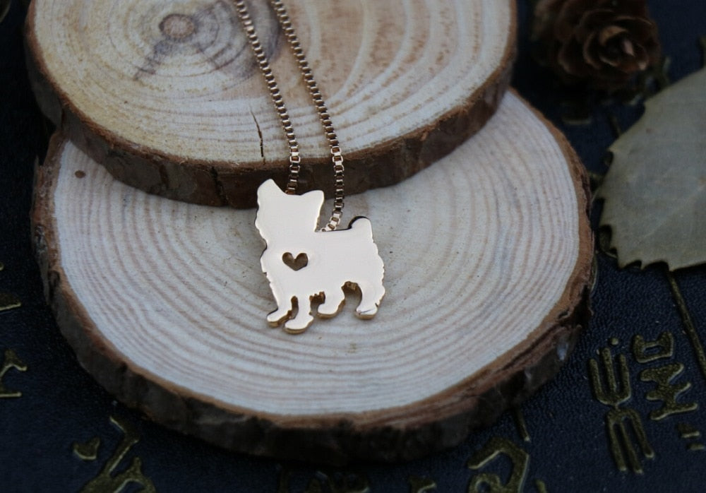 Yorkshire dog necklace pet lovers pendant jewelry golden colors plated fast delivery