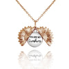 You Are My Sunshine Engraved Necklace Inspirational Sunflower Pendant Open Locket Necklace Jewelry Gift For Women Girlfriend