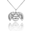 You Are My Sunshine Engraved Necklace Inspirational Sunflower Pendant Open Locket Necklace Jewelry Gift For Women Girlfriend