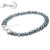 real black pear necklace for women,colorful three rows natural multi layer pearl necklaces