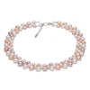 real black pear necklace for women,colorful three rows natural multi layer pearl necklaces