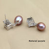YouNoble Real natural pearl earrings for women,drop 925 silver earrings with pearl bridal birthd gift white pink