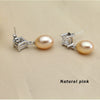 YouNoble Real natural pearl earrings for women,drop 925 silver earrings with pearl bridal birthd gift white pink