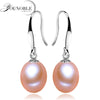YouNoble Real wedding 925 silver earrings with pearls,pink pearl earrings jewelry for women mom birthd best gift
