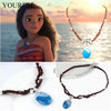 Yourem Moana princess Necklace Pendant cosplay model action for kid party supply gift girls accessories fj354