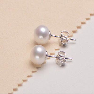 Yu Xin Yuan Fashion Natural 7mm White Pink Purple Peral Earrings 925 Silver Charm Women Jewelry 2020