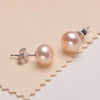 Yu Xin Yuan Fashion Natural 7mm White Pink Purple Peral Earrings 925 Silver Charm Women Jewelry 2020