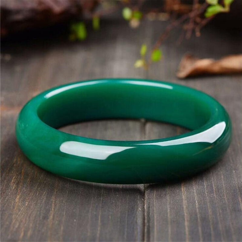 Yu Xin Yuan fine jewelry natural Chalcedony Bracelets & Bangle Green National jade trendy women party jewelry