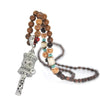 Handmade Nepal Necklace Buddhist Mala Wood Beads Pendant & Necklace Ethnic Horn Fish Long Statement Jewelry Women Men